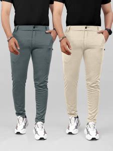 METRONAUT Regular Fit Men Khaki, Grey Trousers - Buy METRONAUT Regular ...