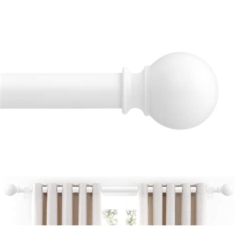Amazon.com: White Curtain Rods 66 to 120 Inches(5.5-10 Feet),5/8 inch ...