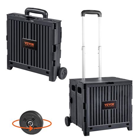 VEVOR Foldable Utility Cart, 80 lbs Load Capacity, Folding Portable ...