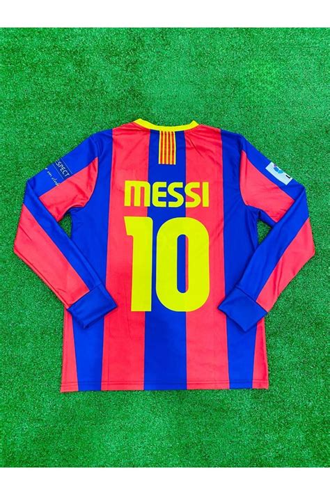 Lion Spor Fc Barcelona Messi 11/12 Season Retro Adult Jersey Long ...