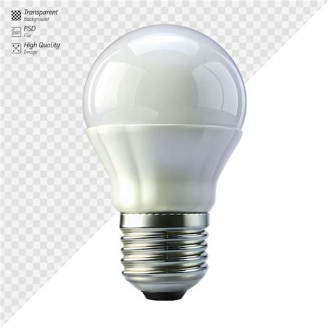 Premium PSD | Energy efficient LED light bulb on transparent background