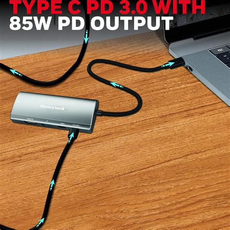 Honeywell 5-in-1 Type C Mini Docking Station - 4K HDMI, 1GBPS Ethernet ...