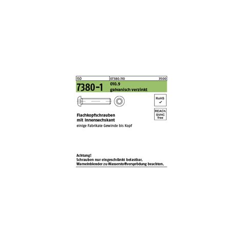 ISO 7380 -1 Flachkopfschr. 010.9 M12x30 gal Zn A2F get.
