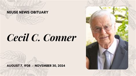 Obituary - Cecil C. Conner — Neuse News