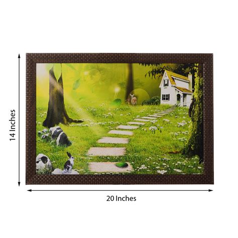 Outer Garden View Satin Matt Texture UV Art Painting - eCraftIndia Online