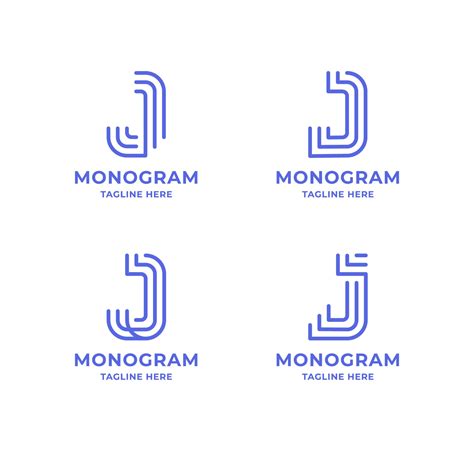 Simple and Minimalist Line Art Letter J Logo Set 2109253 Vector Art at Vecteezy