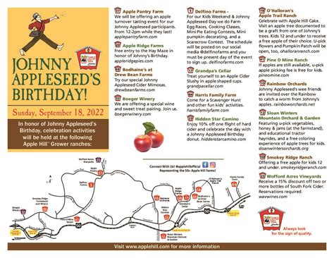 APPLE HILL GROWERS: Johnny Appleseed Day @ Participating Apple Hill ...