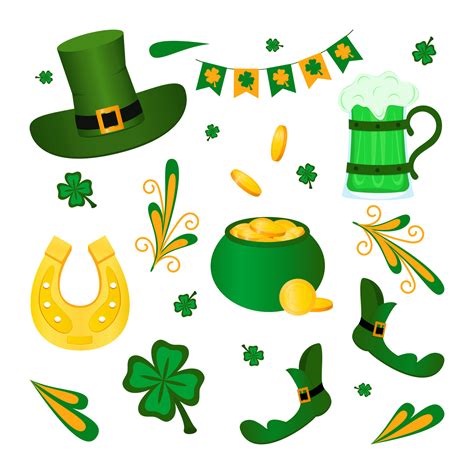 Vector illustration. Holiday. St. Patrick s Day Clip Art Collection ...