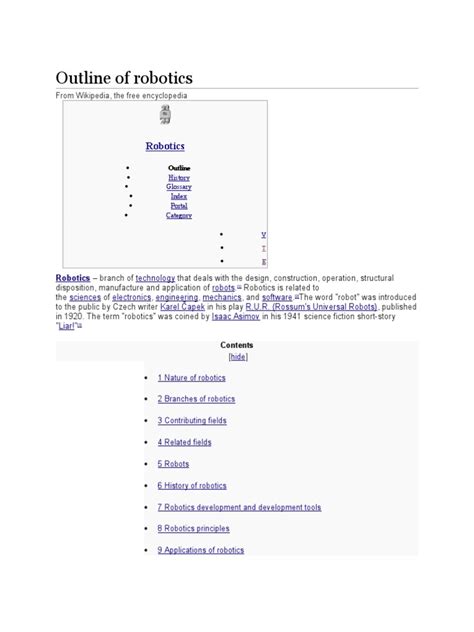 Outline of Robotics 的图像结果