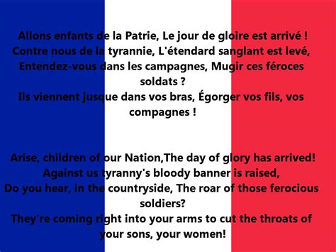 French National Song Lyrics