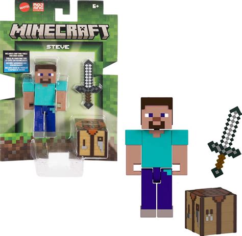 Amazon.com: Mattel Minecraft Action Figure & Accessories 2-Pack with ...