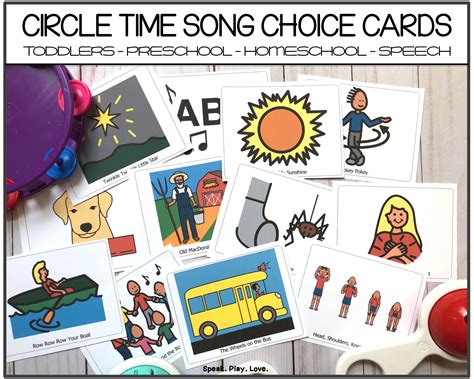 Printable Circle Time Songs Choice Cards Song Visuals for - Etsy UK