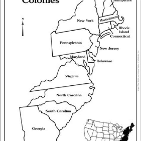 Printable 13 Colonies Map - Printable Calendar