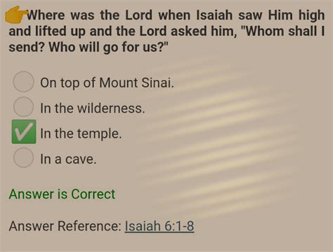 Quiz For The Day - Bible Quiz