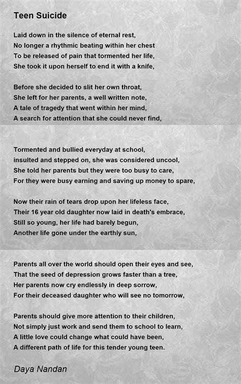 Sad Suicide Poems The Rebel Lounge