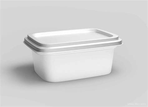 免费的塑料餐盒外卖盒包装样机（PSD） - 25学堂