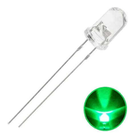 Buy High Intensity 5mm LED Green (Clear Lens) at electronifyindia.com ...