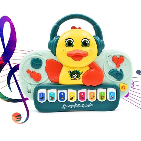 Buy Vikrida Multicolor Musical Headphone Duck Piano Toy with Flashing ...