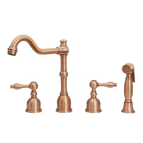 Akicon Copper Double Handle Filtered Kitchen Faucet (Side Spray ...