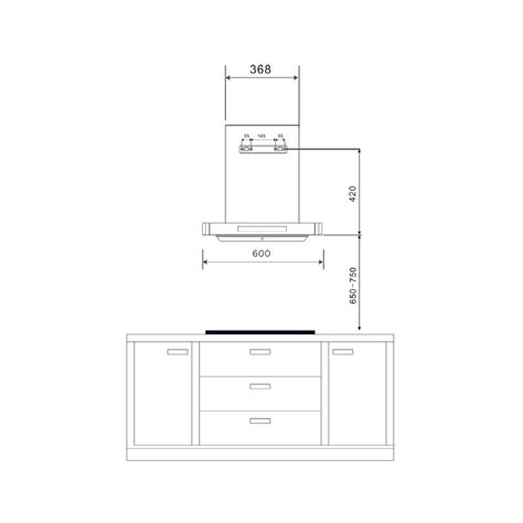 Hafele 60 cm Wall Mounted Chimney TERESA T-60 BLDC on Decure.in