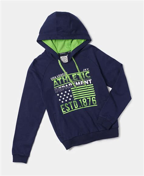 Buy Boy's Super Combed Cotton French Terry Graphic Printed Hoodie ...