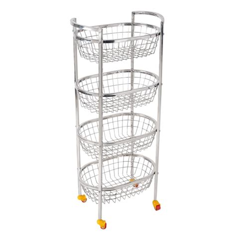 DHSVS Vegetable Stand Stainless Steel 4 Layer Basket for Kitchen ...