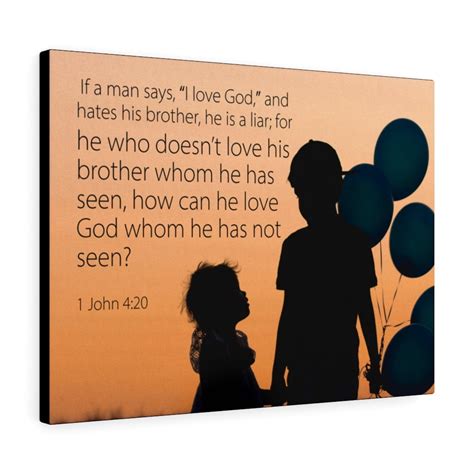 Scripture Walls 1 John 4:20 I Love God Bible Verse Canvas Christian ...