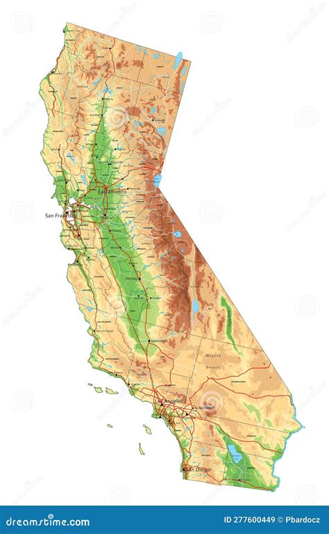Map of california mountains
