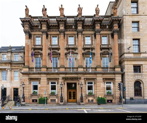 Exterior of the Gleneagles Townhouse hotel and club on St Andrew Square, Edinburgh, Scotland, UK ...