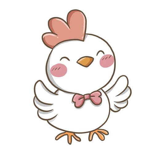 cartoon chicken doodle kawaii anime coloring page cute illustration ...