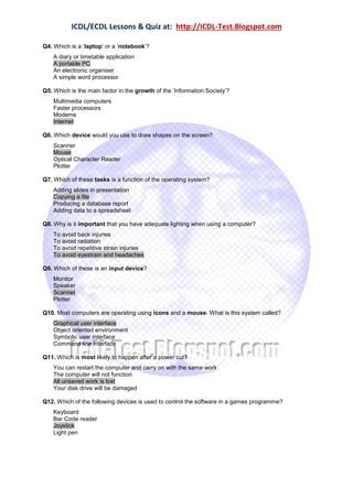 Image result for Remote Work ICDL Exam Questions Answers