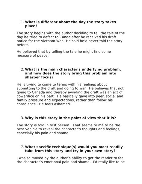 RLAW3 BS - Read "On the Rainy River" by Tim O'Brien (page 287). After ...