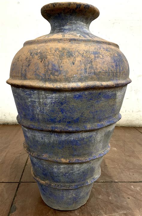 Lot - Rustic Southwestern Style Terra Cotta Floor Vase