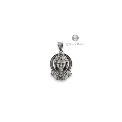 Silver Radhe Collection Rama Krishna Pendant For Men - Silver Palace