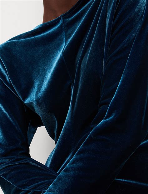 Buy Velvet Round Neck Blouse at Marks & Spencer