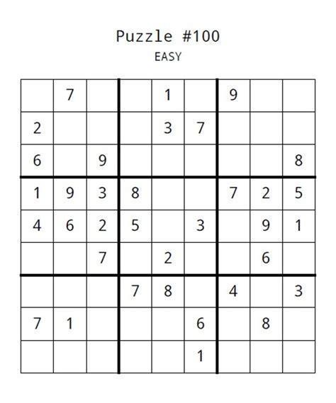 Easy Sudoku Printable 的图像结果