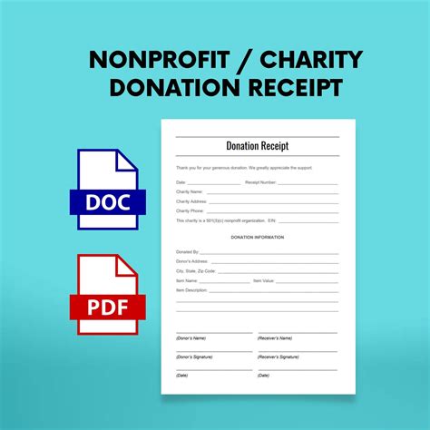 Charitable Receipt Template - prntbl.concejomunicipaldechinu.gov.co