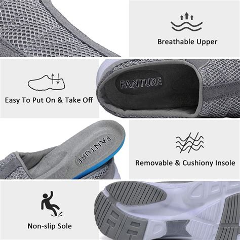 Buy FANTURE Womens Mesh Breathable Casual Sneakers Clog Mule Ultra ...