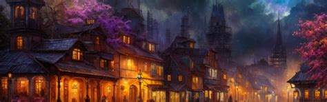 Download wallpaper lights, windows, night, street, houses, town, roofs ...