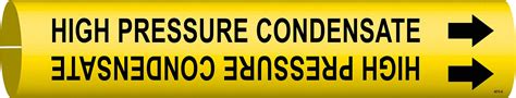 High Pressure Condensate, Yellow, Pipe Marker - 8CR71|4076-A - Grainger