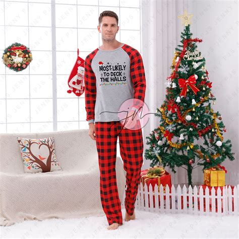 Personalized Most Likely To Christmas Funny Christmas Pajamas - Family ...