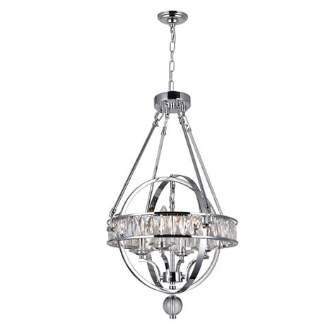 CWI Lighting Arkansas 4-Light Chrome Traditional Chandelier 9957P16-4 ...
