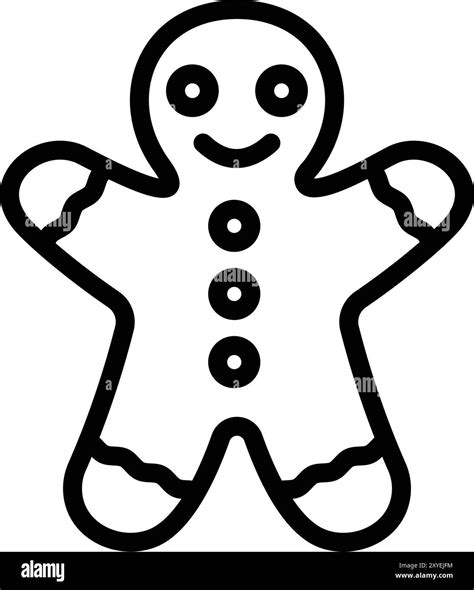 Gingerbread Man Clip Art Black And White