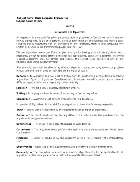 Unit 2C: Introduction to Algorithms and Programming Concepts - Studocu