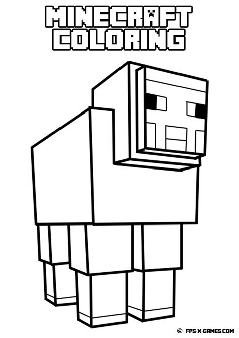 Minecraft Coloring Drawing