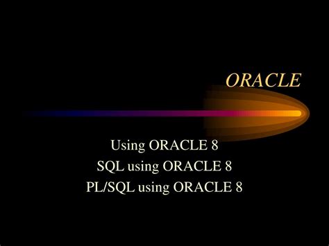Image result for Oracle SQL for PPT