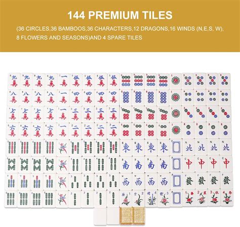 GUSTARIA Chinese Mahjong Set, Mahjong Game Set,148 Numbered India | Ubuy