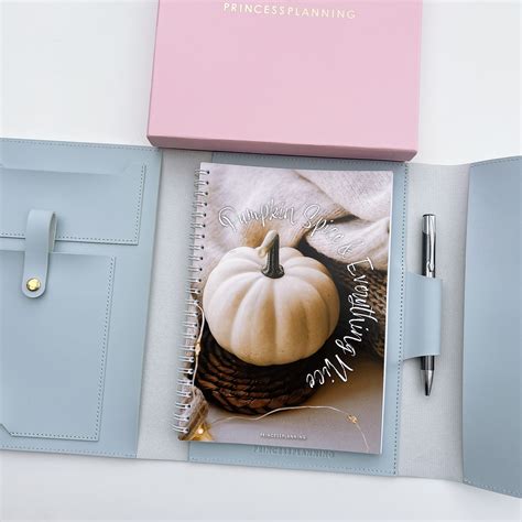 Baby Blue Bundle Portfolio Planner Cover - Pumpkin Spice