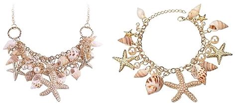 Yellow Chimes Starfish & Shells Fashion Gold-Plated Choker Necklace ...