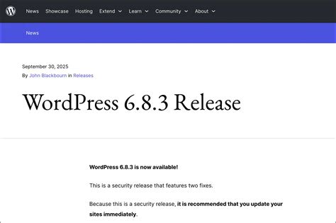 WordPress 6.8.3 Security Release Patches Data Exposure and XSS ...
